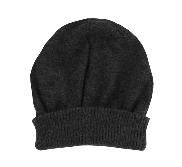 Fiori Di Lusso Dark Gray Solid Beanie - (FL531236) - Parent