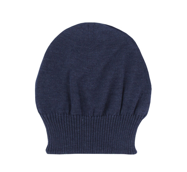 Fiori Di Lusso Navy Blue Solid Beanie - (FL531238) - Parent