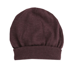 Fiori Di Lusso Burgundy Red Solid Beanie - (FL531232) - Parent