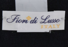 Fiori Di Lusso Dark Blue Solid Cashmere Blend Long Scarf - 82.5" x 13.25" (FL926232)