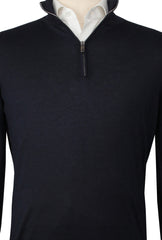 Fiori Di Lusso Midnight Navy Blue 1/4 Zip Sweater - (FL613231) - Parent