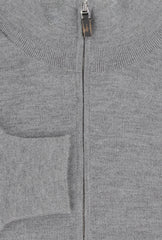 Fiori Di Lusso Gray Cashmere Blend 1/4 Zip Sweater - (FL613234) - Parent