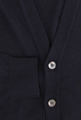 $1325 Fiori Di Lusso Navy Blue V-Neck Cardigan - (FL282525) - Parent