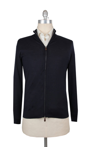 $1325 Fiori Di Lusso Navy Blue Funnel Jacket - (FL282532) - Parent