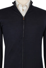 $1325 Fiori Di Lusso Navy Blue Funnel Jacket - (FL282532) - Parent