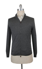 $1325 Fiori Di Lusso Dark Gray Funnel Jacket - L/52 - (FL282529)