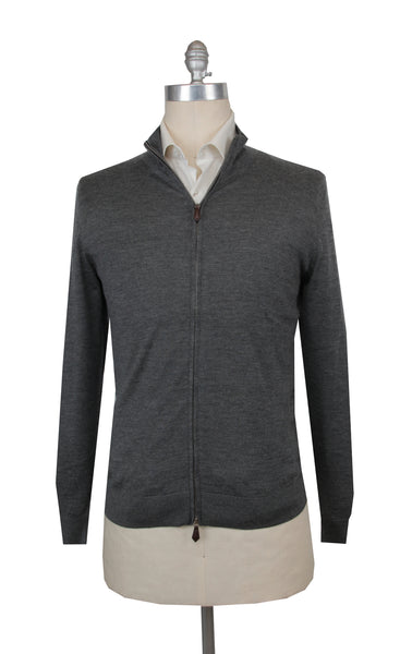 $1325 Fiori Di Lusso Dark Gray Funnel Jacket - (FL282529) - Parent