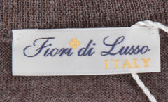 $1325 Fiori Di Lusso Brown Cashmere Blend Funnel Jacket - (FL282527) - Parent