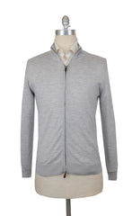 $1325 Fiori Di Lusso Light Gray Funnel Jacket - L/52 - (FL282528)