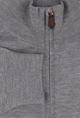 $1325 Fiori Di Lusso Gray Cashmere Blend Funnel Jacket - (FL282530) - Parent