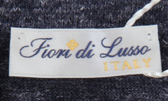 $1125 Fiori Di Lusso Dark Blue Cashmere Blend Polo Sweater - (FL28256) - Parent