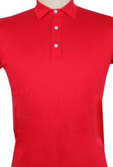 Fiori Di Lusso Red Solid Cotton Polo - (FL89238) - Parent