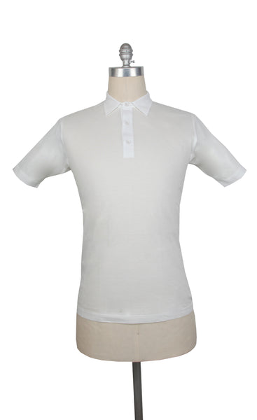 Fiori Di Lusso White Solid Cotton Polo - (FL892310) - Parent