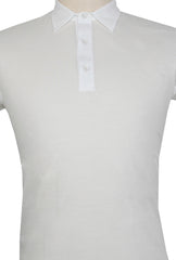Fiori Di Lusso White Solid Cotton Polo - (FL892310) - Parent