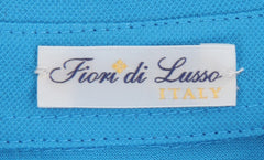 Fiori Di Lusso Blue Solid Cotton Polo - (FL892312) - Parent