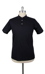 Fiori Di Lusso Midnight Navy Blue Cotton Polo - X Small/46 - (FL892311)