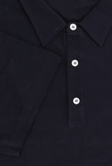 Fiori Di Lusso Midnight Navy Blue Cotton Polo - (FL892311) - Parent