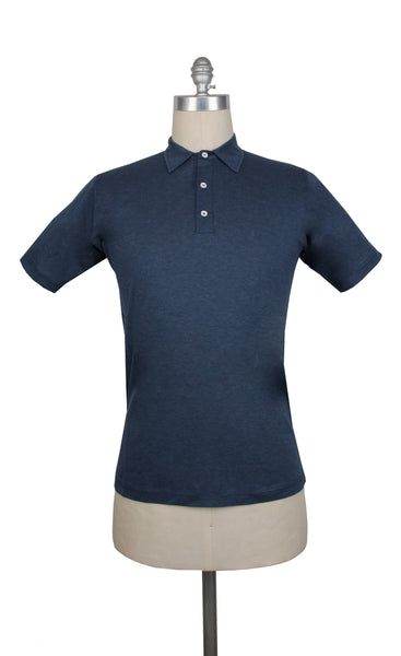 Fiori Di Lusso Navy Blue Solid Cotton Polo - (FL89239) - Parent