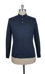 Fiori Di Lusso Navy Blue Solid Cotton Polo - XX Large/56 - (FL89235)