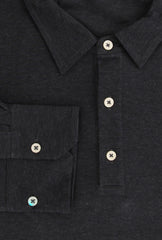 Fiori Di Lusso Dark Gray Solid Cotton Polo - (FL89236) - Parent