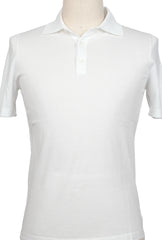 Fiori Di Lusso White Solid Cotton Polo - (FL69227) - Parent