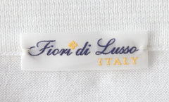 Fiori Di Lusso White Solid Cotton Polo - (FL69227) - Parent