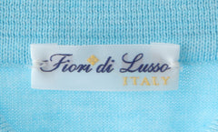 Fiori Di Lusso Turquoise Solid Cotton Polo - (FL69221) - Parent