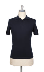 Fiori Di Lusso Midnight Navy Blue Cotton Polo - (FL69226) - Parent