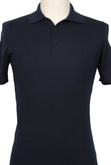 Fiori Di Lusso Midnight Navy Blue Cotton Polo - (FL69226) - Parent