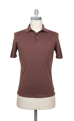 Fiori Di Lusso Brown Solid Cotton Polo - (FL69229) - Parent