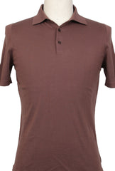 Fiori Di Lusso Brown Solid Cotton Polo - (FL69229) - Parent