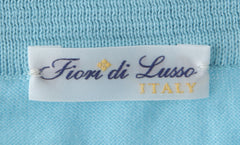 Fiori Di Lusso Light Blue Solid Cotton Polo - (FL69222) - Parent