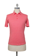 Fiori Di Lusso Red Solid Cotton Polo - Medium/50 - (FL692210)