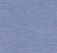 $150 Fiori Di Lusso Blue Solid Cotton Pocket Square - x - (FL129258)