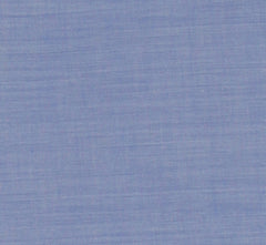 $150 Fiori Di Lusso Blue Solid Cotton Pocket Square - x - (FL129258)