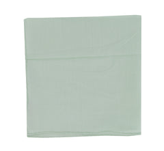 $150 Fiori Di Lusso Green Solid Cotton Pocket Square - x - (FL129257)