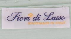 $150 Fiori Di Lusso Green Solid Cotton Pocket Square - x - (FL129257)