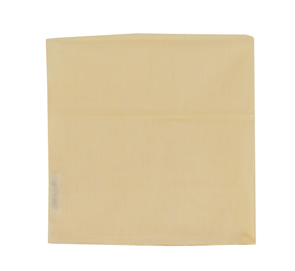 $150 Fiori Di Lusso Yellow Solid Cotton Pocket Square - x - (FL129256)
