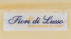 $150 Fiori Di Lusso Yellow Solid Cotton Pocket Square - x - (FL129256)