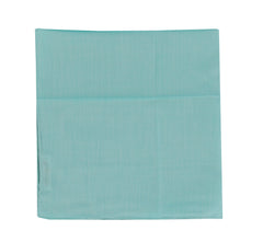 $150 Fiori Di Lusso Green Solid Cotton Pocket Square - x - (FL129253)