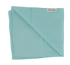 $150 Fiori Di Lusso Green Solid Cotton Pocket Square - x - (FL129253)