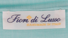 $150 Fiori Di Lusso Green Solid Cotton Pocket Square - x - (FL129253)