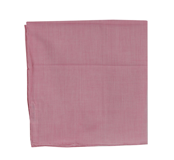 $150 Fiori Di Lusso Pink Solid Cotton Pocket Square - x - (FL129252)