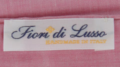 $150 Fiori Di Lusso Pink Solid Cotton Pocket Square - x - (FL129252)