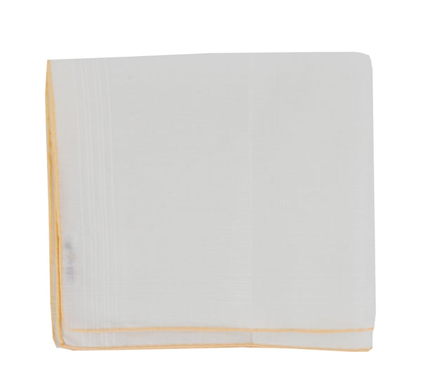 $150 Fiori Di Lusso White Linen Blend Pocket Square - x - (FL1292512)