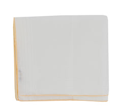 $150 Fiori Di Lusso White Linen Blend Pocket Square - x - (FL1292512)