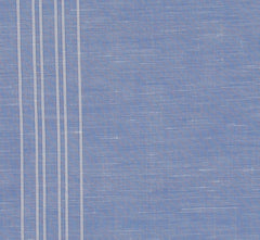 $150 Fiori Di Lusso Blue Geometric Linen Blend Pocket Square - x - (FL1292516)