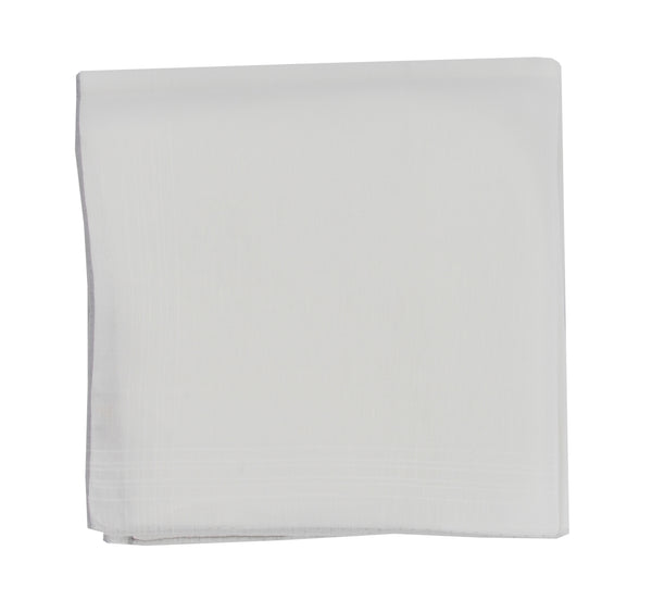 $150 Fiori Di Lusso White Linen Blend Pocket Square - x - (FL1292513)