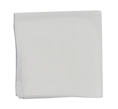 $150 Fiori Di Lusso White Linen Blend Pocket Square - x - (FL1292513)