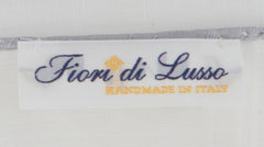 $150 Fiori Di Lusso White Linen Blend Pocket Square - x - (FL1292513)